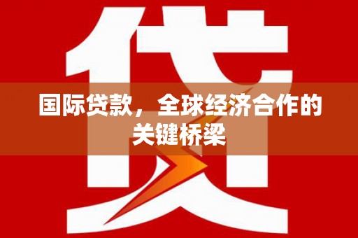 武山国际贷款，全球经济合作的关键桥梁