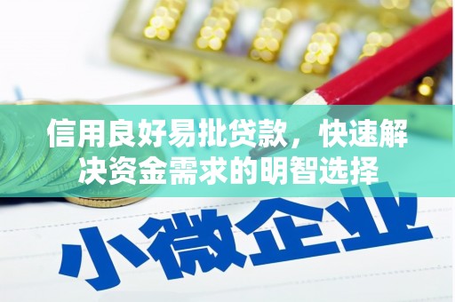 武山信用良好易批贷款，快速解决资金需求的明智选择