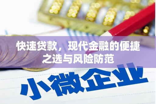 武山快速贷款，现代金融的便捷之选与风险防范