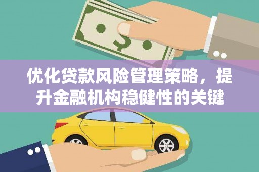武山优化贷款风险管理策略，提升金融机构稳健性的关键