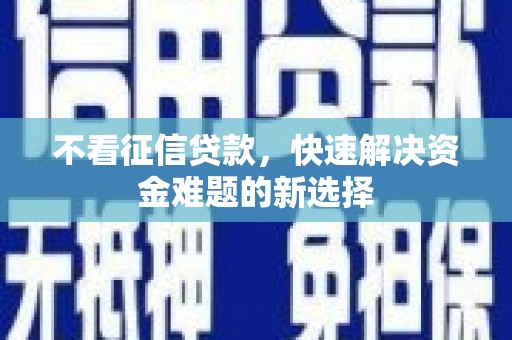 武山不看征信贷款，快速解决资金难题的新选择