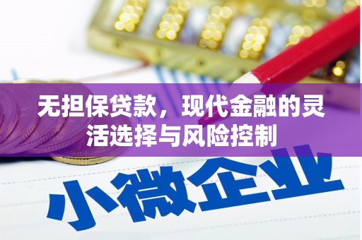 武山无担保贷款，现代金融的灵活选择与风险控制