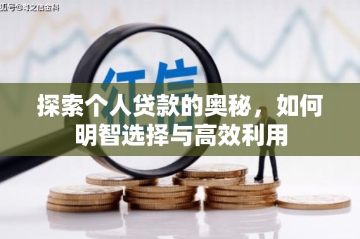 武山探索个人贷款的奥秘，如何明智选择与高效利用