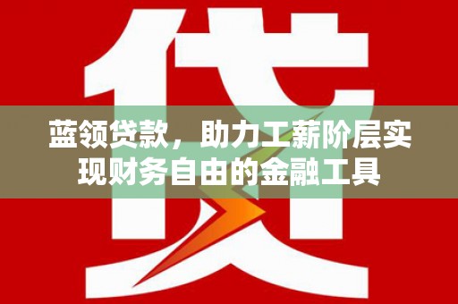 武山蓝领贷款，助力工薪阶层实现财务自由的金融工具