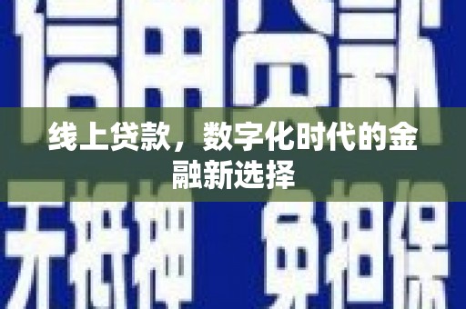 武山线上贷款，数字化时代的金融新选择