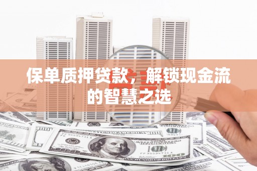 武山保单质押贷款，解锁现金流的智慧之选