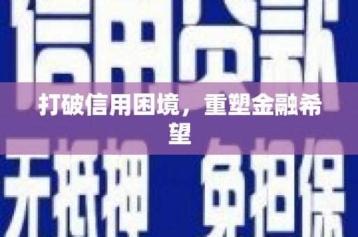 武山打破信用困境，重塑金融希望