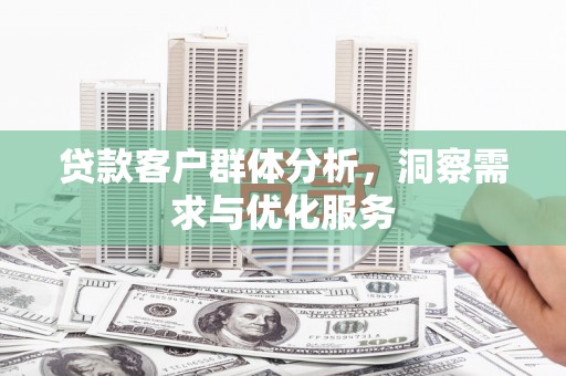 武山贷款客户群体分析，洞察需求与优化服务